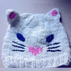Girls winter hat, cat